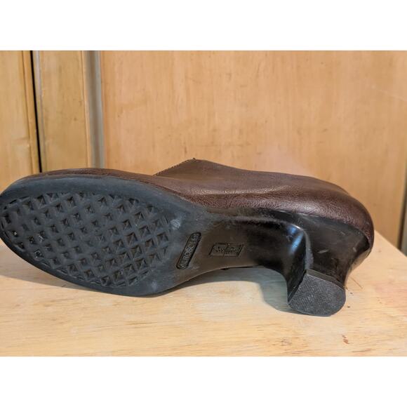 Aerosoles Heel Rest Brown Zip Front Faux Leather Ankle Boot Shoe Women's Size 8 - Picture 7 of 14